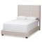 Baxton Studio Georgette Modern Light Beige Upholstered King Size Bed 145-8123 - alternate 1